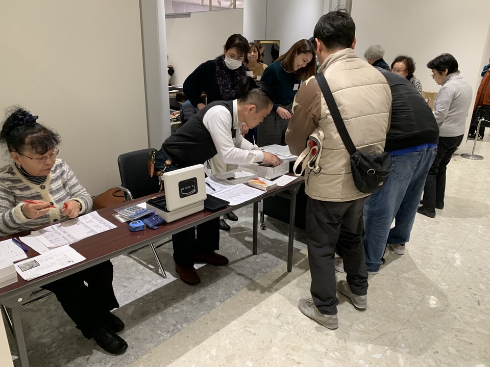 搬入会場準備　JLCA ILCE  International leather Craft Exhibition