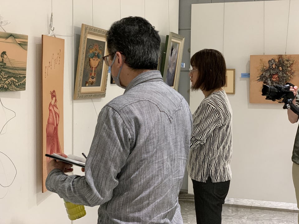 ILCE審査風景−２　レザークラフト　公募展