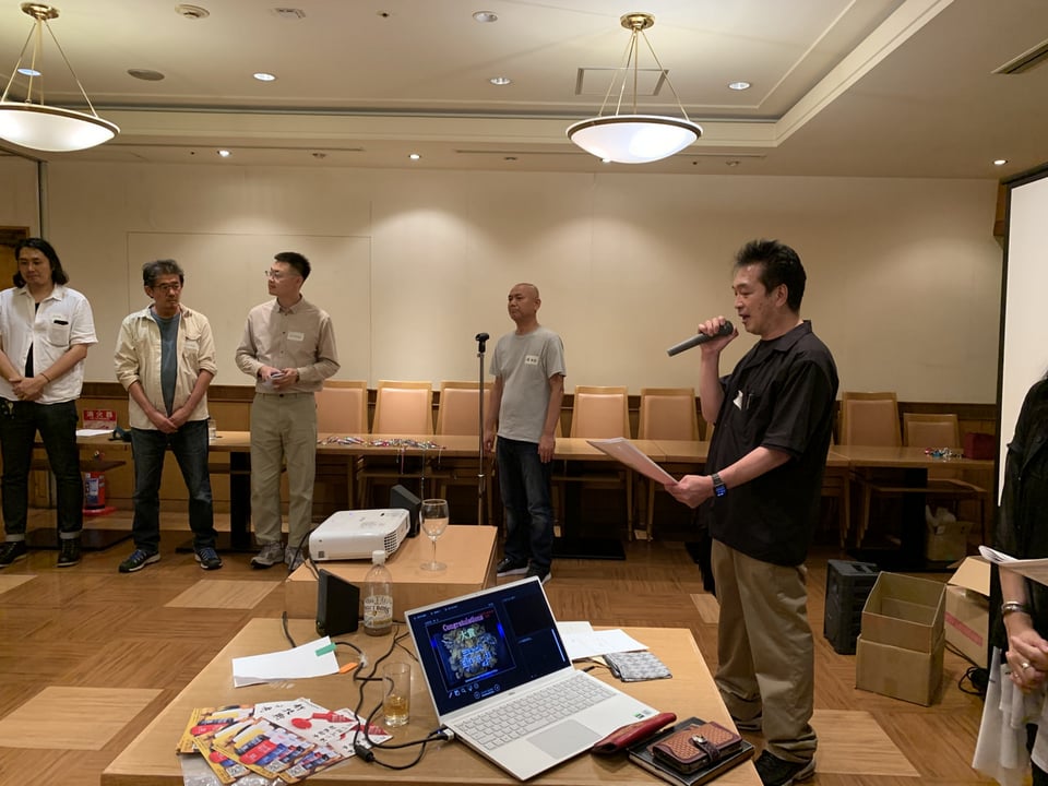 ILCE交流会・閉会の挨拶　レザークラフト　公募展